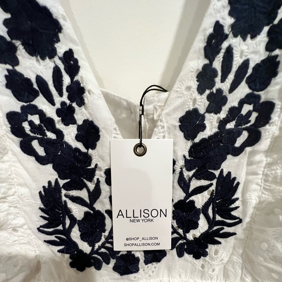 Allison New York- White Eyelet Embroidered Maxi Dress S - Picture 3 of 4